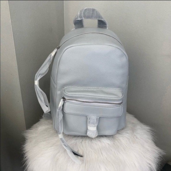 Rebecca Minkoff Mini Mab Leather Backpack‎ Tote Bag, Gray, Designer Luxury, NWT - Picture 14 of 16